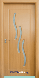 Интериорна HDF врата с код 014, цвят Светъл дъб