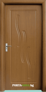 Интериорна HDF врата с код 014,-P цвят Златен дъб