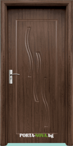 Интериорна HDF врата с код 014,-P цвят Орех