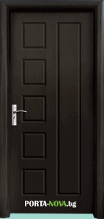 Интериорна HDF врата с код 048-P, цвят Венге