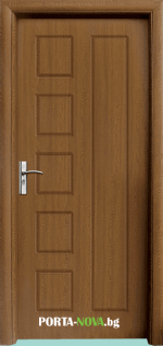 Интериорна HDF врата с код 048-P, цвят Златен дъб