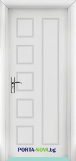 Интериорна HDF врата с код 048-P, цвят Бял