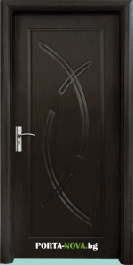 Интериорна HDF врата с код 056-P, цвят Венге