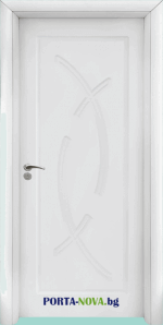 Интериорна HDF врата с код 056-P, цвят Бял