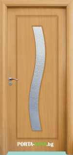 Интериорна HDF врата с код 066, цвят Светъл дъб