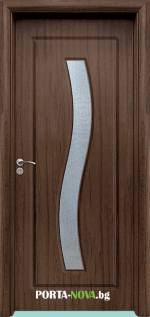 Интериорна HDF врата с код 066, цвят Орех