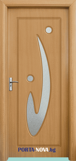 Интериорна HDF врата с код 070, цвят Светъл дъб