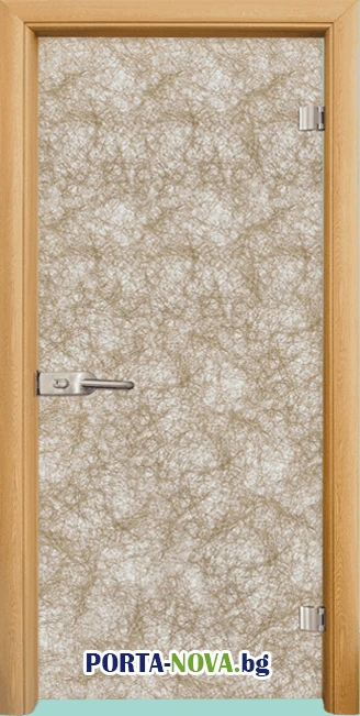 Стъклена интериорна врата, Fabric G 12-2 Gold, каса Светъл дъб