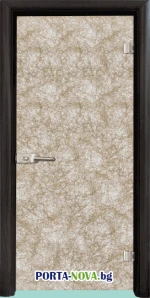 Стъклена интериорна врата, Fabric G 12-2 Gold, каса Венге