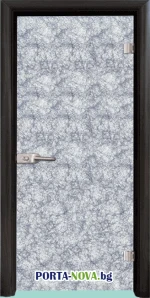 Стъклена интериорна врата, Fabric G 12-2 Silver, каса Венге