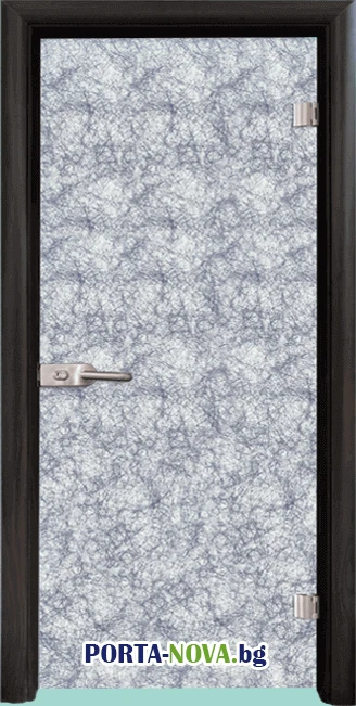 Стъклена интериорна врата, Fabric G 12-2 Silver, каса Венге