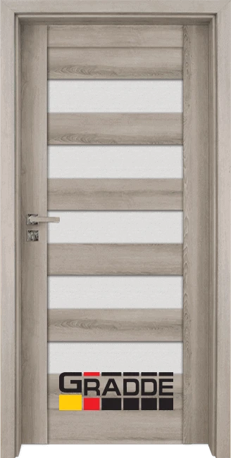 Интериорна врата Gradde Aaven Glas, Graddex Klasse A, цвят Ясен Вералинга