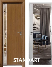 Модел с МДФ и огледална лайсна от едната страна, и огледало и алуминиева лайсна от другата