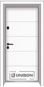 Входни врати Unison Clima Pro, цвят Бял Мат