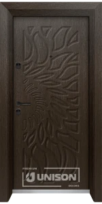 Входна Врата Унисон Optima 3004-P Цвят Златен Кестен
