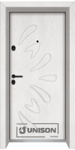 Входна Врата Унисон Optima 3011-P Цвят Снежен Бор